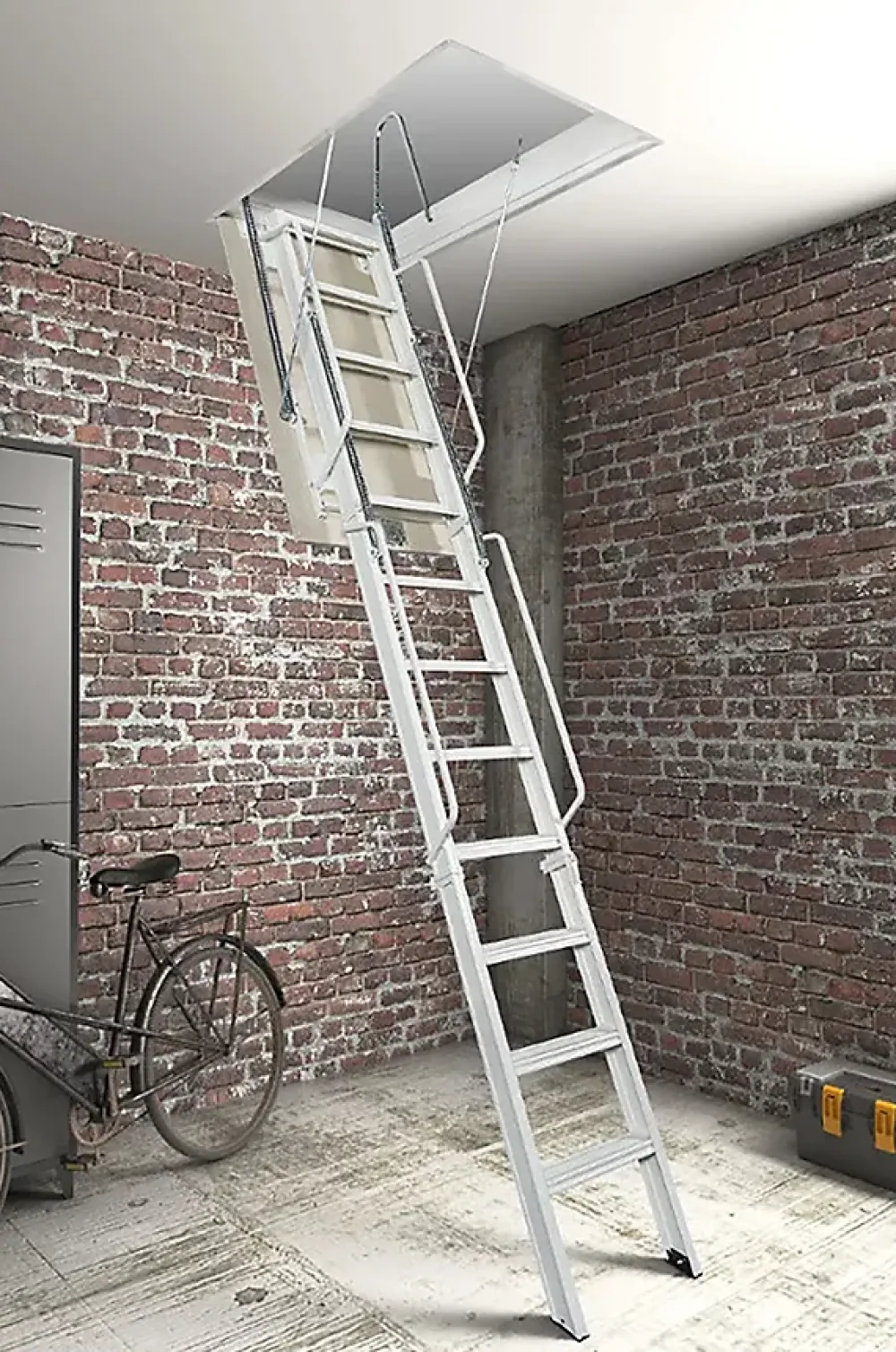 Matisere Escalier Escamotable<Echelle Escamotable Métal - Trappe 70x190cm - Hauteur 4.76 à 4.85m - ACITRE/190-70-485