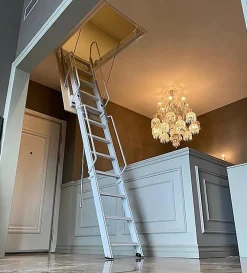 Matisere Escalier Escamotable<Echelle Escamotable Métal - Trappe 70x150cm - Hauteur 2.90 à 3.00m - ACI-TRE300/150-70