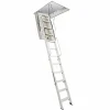Matisere Echelle Escamotable Métal - Trappe 80x140cm - Hauteur 3.90 à 4.00m - ACI-QUA400/140-80- Escalier Escamotable