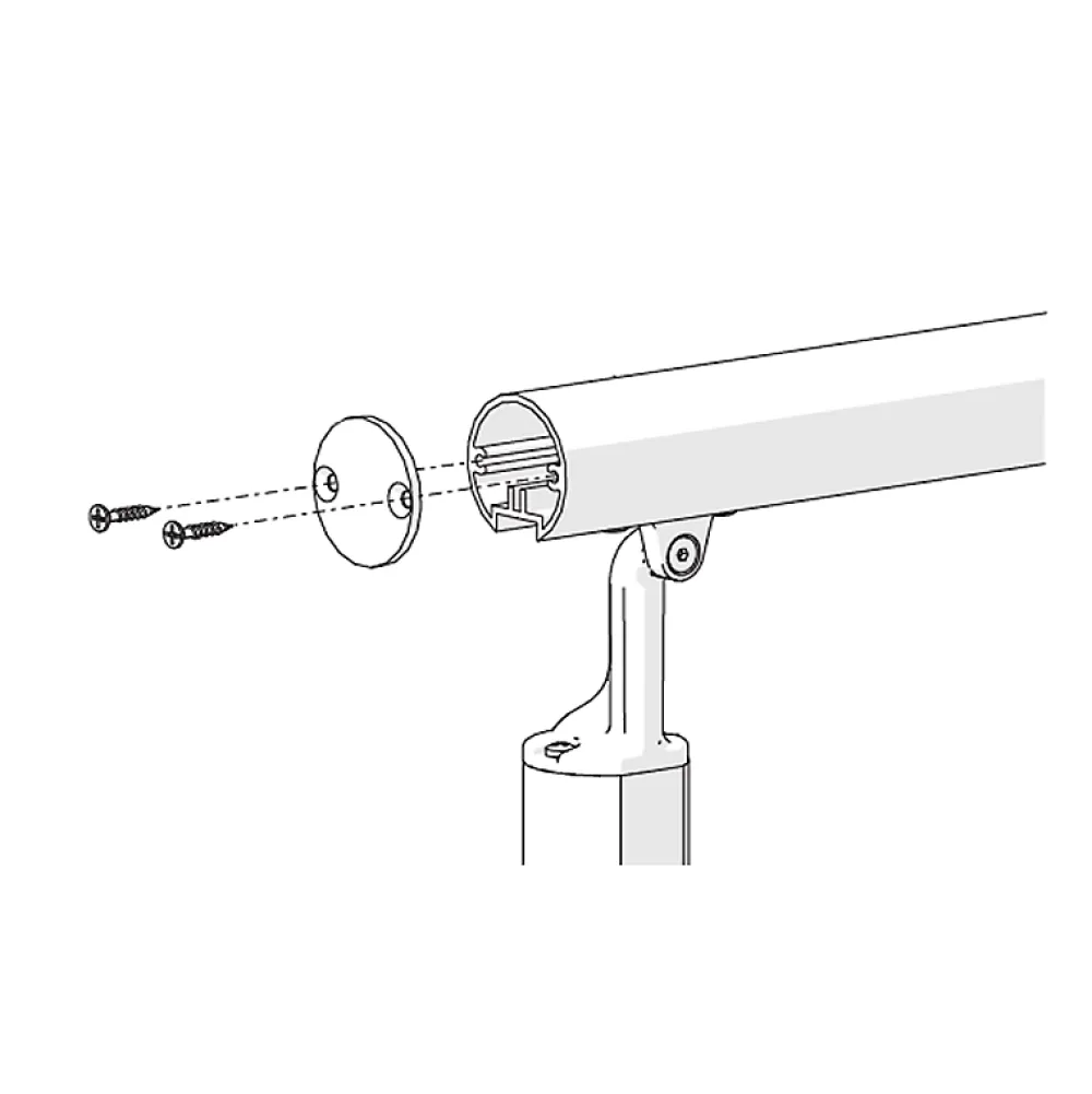 Kordo Accessoire D'Escalier<Embout de main courante gris anthracite, Opalu