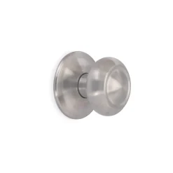 Emuca Poignée De Porte<- Bouton de porte Fedora - Acier inox nickel satine - 70 mm - Pour portes 35 60 mm