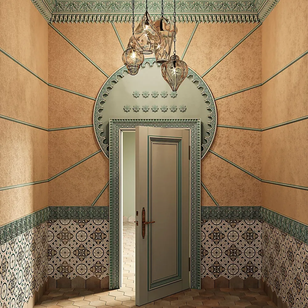 Profhome Encadrement d'arche 161511F flexible Moulure flexible Encadrement de porte Encadrement de fenêtre 2 m- Moulure Et Rosace De Plafond