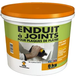 Prb Enduit à Joint Pâte 8kg - Application Facile et Lissage Parfait - Finition Lisse et Durable - Pour Joints de Plaques de Plâtre -- Joint Carrelage Sol
