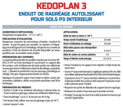 Semin Ragréage Et Primaire Pour Carrelage<Enduit de Ragréage Autolissant Kedoplan 3 , Sol Intérieur, sac de 25 kg, lot de 3