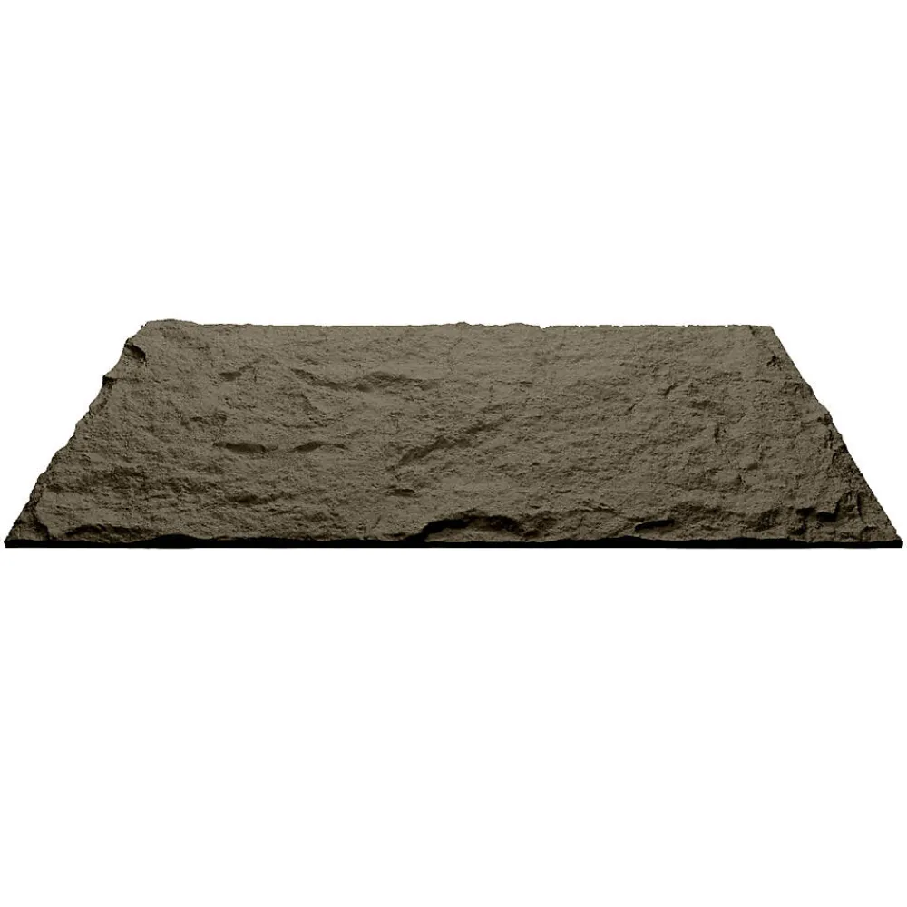 Divina Home Panneau Mural Décoratif<Ensemble de 10 panneaux décoratifs effet pierre 3D, revêtement mural PU 7,2 m², 120x60x3 cm, Gris Volcan