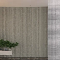 Divina Home Panneau Mural Décoratif<Ensemble de 12 panneaux décoratifs effet pierre 3D grattée, revêtement mural PU 8,6 m² (120x60x2,5 cm), gris roche