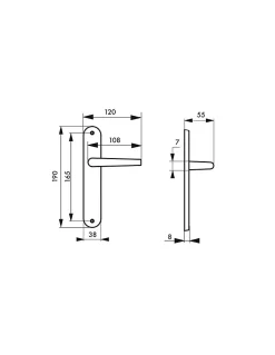 Thirard Poignée De Porte<Ensemble de poignées pour porte intérieure Vesta sans trou, carré 7mm, entr'axes 165mm, noir -