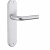 SP Ensemble de poignées pour porte intérieure Leto sans trou, entr'axes 165mm, argent -- Poignée De Porte