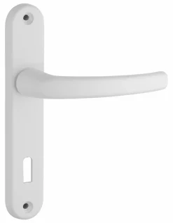 Thirard Ensemble de poignées pour porte de chambre Sultane trou de clé, carré 7mm, entr'axes 165mm, blanc -- Poignée De Porte