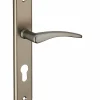 Thirard Poignée De Porte<Ensemble de poignées pour porte d'entrée Vesta trou de cylindre, carré 7mm, entr'axes 195mm, nickelé satiné -