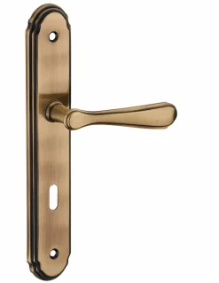 Thirard Poignée De Porte<Ensemble de poignées pour porte de chambre Arthemis trou de clé, carré 7mm, entr'axes 195mm, laiton patiné -
