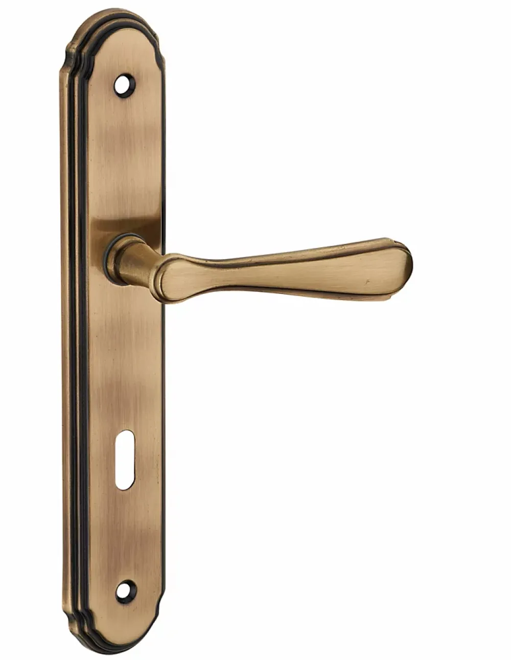 Thirard Poignée De Porte<Ensemble de poignées pour porte de chambre Arthemis trou de clé, carré 7mm, entr'axes 195mm, laiton patiné -