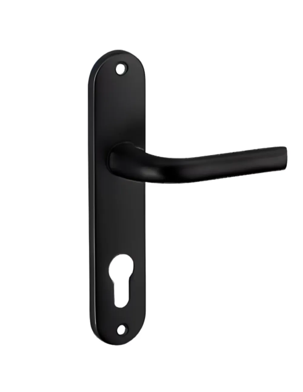 Thirard Ensemble de poignées pour porte d'entrée Leto trou de cylindre, carré 7mm, entr'axes 165mm, noir -- Poignée De Porte
