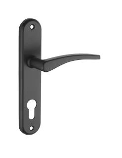 Thirard Ensemble de poignées pour porte d'entrée Vesta trou de cylindre, carré 7mm, entr'axes 165mm, noir -- Poignée De Porte
