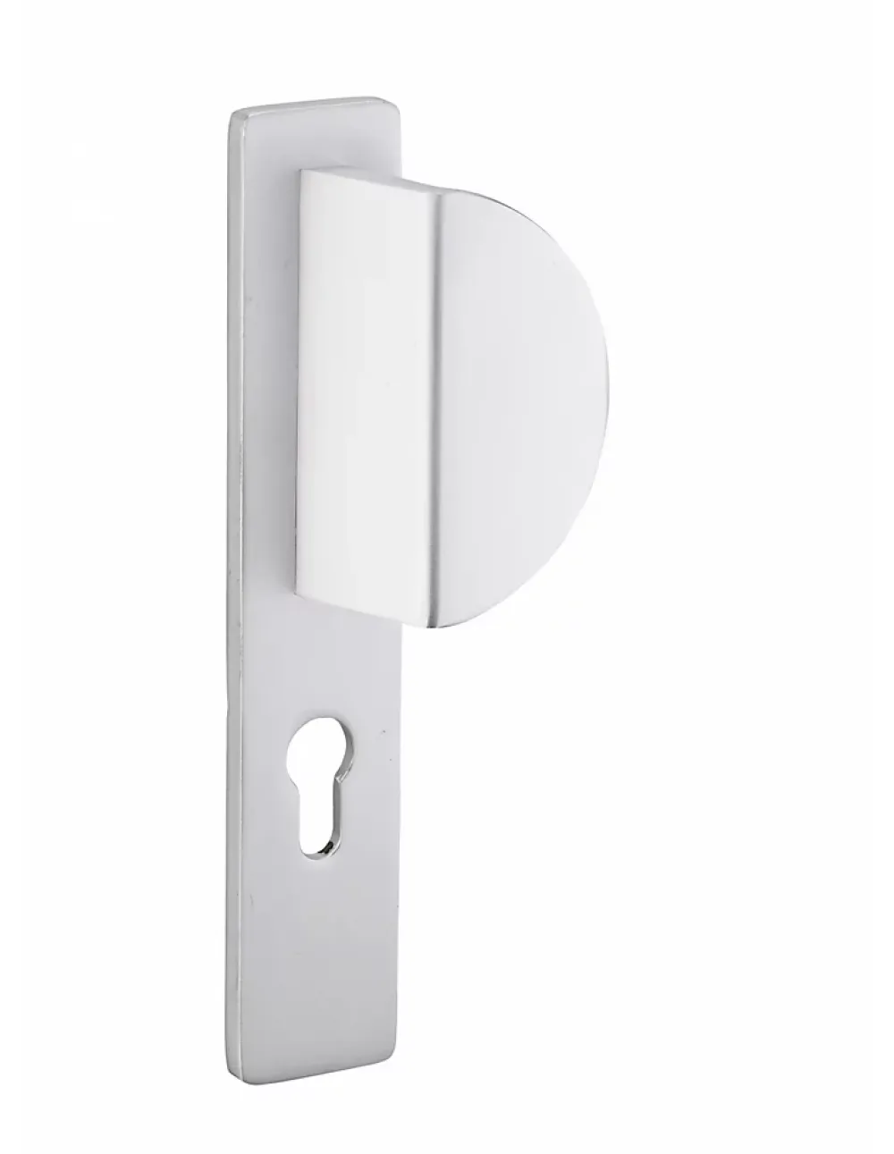 Thirard Ensemble de poignées pour porte d'entrée palière Crecy trou de cylindre, carré 7mm, entr'axes 195mm, anodisé argent -- Poignée De Porte