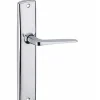 Thirard Ensemble de poignées pour porte intérieure Demeter sans trou, entr'axes 195mm, chromé -- Poignée De Porte