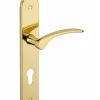 Thirard Poignée De Porte<Ensemble de poignées pour porte d'entrée Dionysos trou de cylindre, carré 7mm, entr'axes 195mm, laitonné -