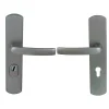 Chrisligne Ensemble poignée de porte sécurité Argent entraxe 195- Poignée De Porte Extérieure