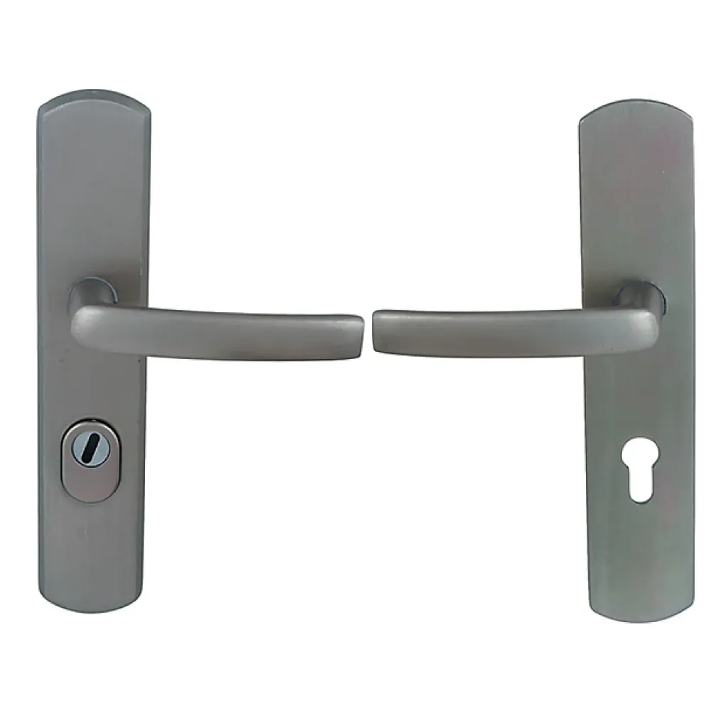 Chrisligne Ensemble poignée de porte sécurité Argent entraxe 195- Poignée De Porte Extérieure