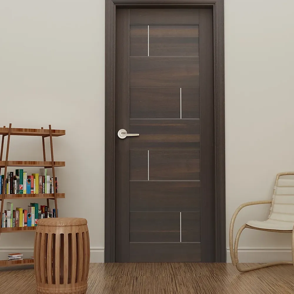 Ensemble poignée sur rosace rond à pousser Colan aluminium argent Ø52mm- Poignée De Porte