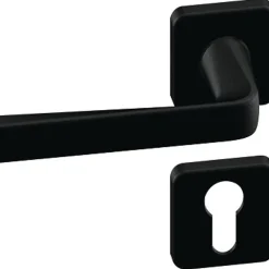 Vachette Poignée De Porte<Ensemble sur rosace - Kaza - - Clé I - Noir
