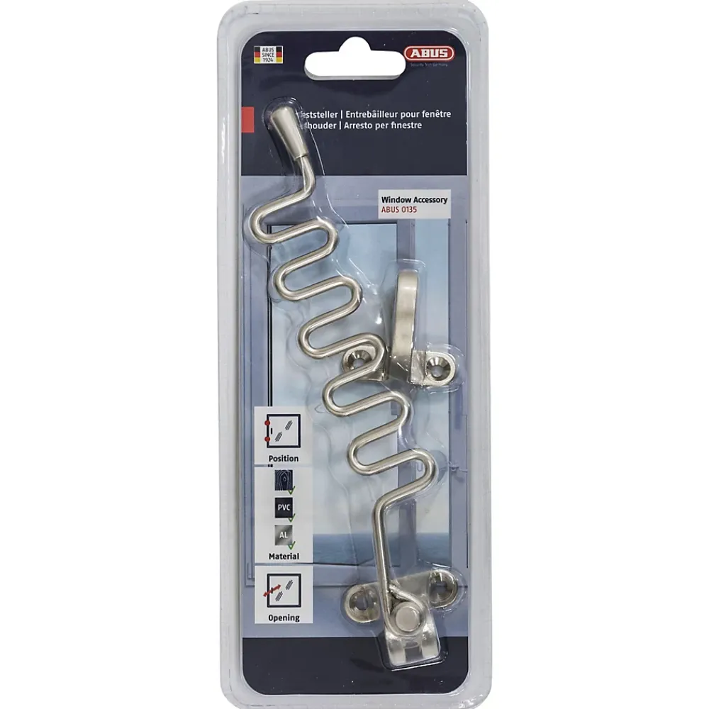 Abus Accesoire Pour Volet<Entrebailleur pour fenêtre nickélé EFS