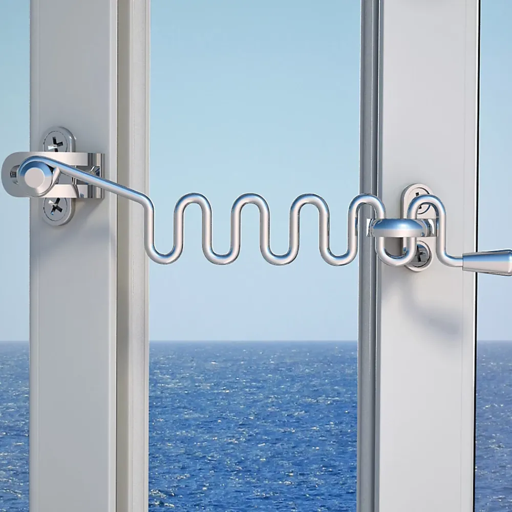 Abus Accesoire Pour Volet<Entrebailleur pour fenêtre nickélé EFS