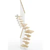 Matisere Escalier Quart Tournant<Escalier 2 quart tournant 11 marches - Hauteur à franchir de 2.41 à 2.85m - Largeur 61cm - Couleur naturel et blanc -
