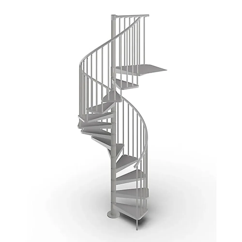 Matisere Escalier Colimaçon<Escalier colimaçon métal 15 marches - Hauteur à franchir 3.15 à 3.45m - Diamètre 120cm - Gris - GAMIA120/GG-15