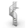Matisere Escalier colimaçon métal 14 marches - Hauteur à franchir 2.94 à 3.22m - Diamètre 120cm - Gris - GAMIA120/GG-14- Escalier Colimaçon
