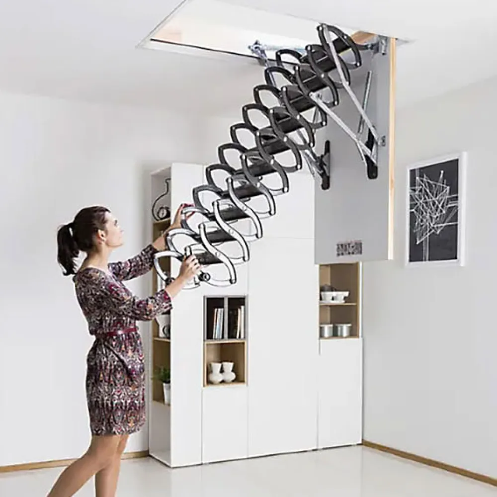 Matisere Escalier coupe feu 60min - Hauteur sous plafond 2.70m - Trémie 60x120cm - LSF60120/270- Escalier Escamotable