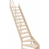 Woodup Escalier Quart Tournant<Escalier de Meunier en Kit AZET en Sapin Quart tournant compact