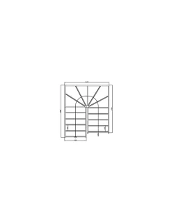 Woodup Escalier Quart Tournant<Escalier Double Quart Tournant Sapin Albula 288 Cm Tournant Droite Sans Contremarche Sapin H Sol Sol 288 Cm