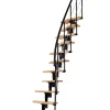Matisere Escalier Droit<Escalier droit 13 marches - Hauteur à franchir 2.41 à 3.17m - Largeur 65cm - Structure noire et marche hêtre - NIZZA60/I/NH-13