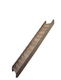 Woodup Escalier Droit Hêtre LC Ou Sapin Chevalard 280 Cm Avec Contremarches Hêtre LC H Sol Sol 280 Cm- Escalier Droit