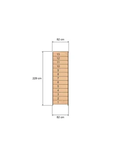 Woodup Escalier Droit<Escalier Droit Suchet 280 Cm Kit Recoupable Avec Contremarches H Sol Sol 280 Cm