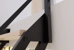 Alumin'home Escalier Droit<Escalier droit Valencia noir en hêtre 12 marches