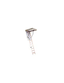 Woodup Escalier Escamotable Bois Isolé Trappe 56 Mm, H Max 2m80 Caisson 120 X 60 Cm- Escalier Mezzanine