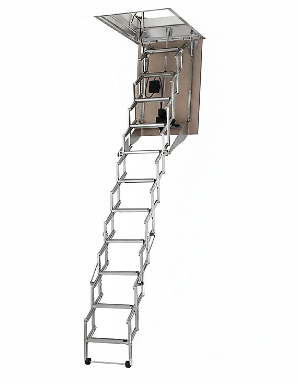 Matisere Escalier escamotable électrique - Trappe : 60x120cm - Hauteur max 3.00m - FGM60/120-300-C- Escalier Escamotable