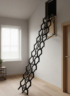 Matisere Escalier Escamotable<Escalier escamotable mural en métal - Trémie de 70x80cm - Hauteur de 2.25 à 3.25m - ADJM/70/080