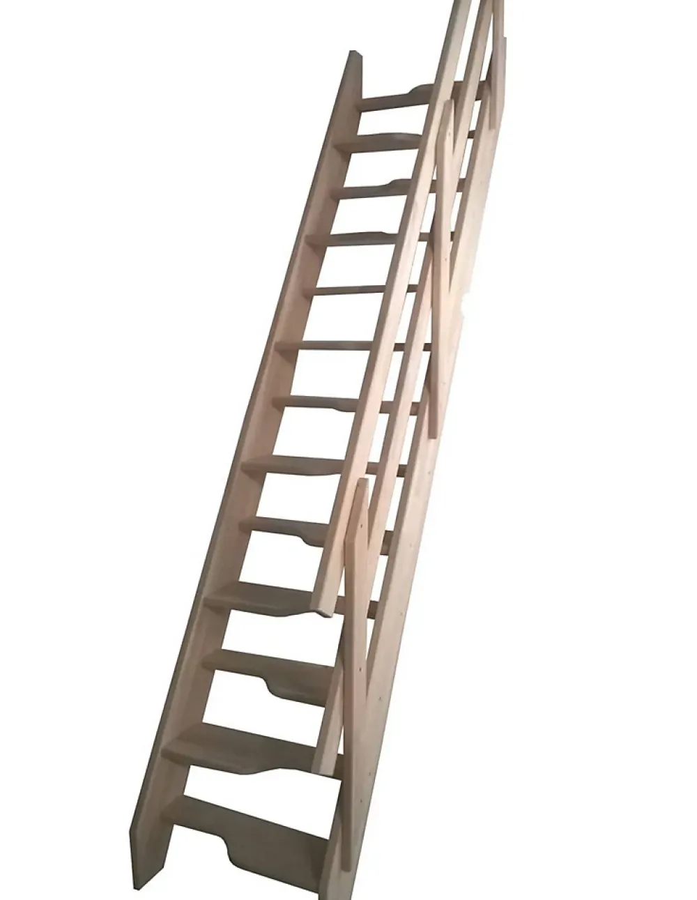 Woodup Escalier Escamotable<Escalier Gain De Place Nugere 280 Cm Kit Recoupable Hêtre LC H Sol Sol 280 Cm