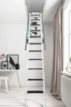 Matisere Escalier Grenier Electrique - Trappe 70x100cm - Hauteur 2.76 à 3.05m - ACI-THE300B/100X70- Escalier Escamotable