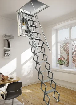 Matisere Escalier Grenier Electrique - Trappe 70x100cm - Hauteur 2.46 à 2.75m - ACI-THE275G/100X70- Escalier Escamotable