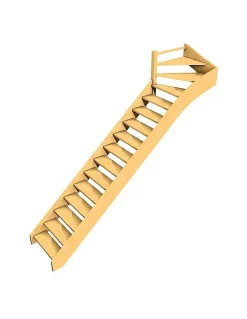 Woodup Escalier Quart Tournant<Escalier Quart Tournant Bavat Sapin Kit Recoupable Haut à Gauche Sans Contremarche H Sol Sol 280 Cm
