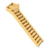 Woodup Escalier Quart Tournant Bavat Sapin Kit Recoupable Haut à Droite Avec Contremarches H Sol Sol 280 Cm- Escalier Quart Tournant