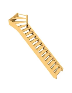 Woodup Escalier Quart Tournant<Escalier Quart Tournant Chêne Furka 288 Cm Kit Recoupable Haut à Droite Sans Contremarche Chêne LC H Sol Sol 288 Cm