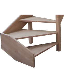 Woodup Escalier Quart Tournant Molede 280 Cm Kit Recoupable Bas à Droite Sans Contremarche H Sol Sol 280 Cm- Escalier Quart Tournant