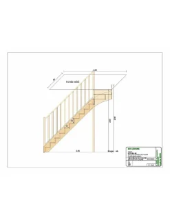 Woodup Escalier Quart Tournant<Escalier Quart Tournant Neronne Kit Recoupable Haut à Droite Sans Contremarche H Sol Sol 280 Cm