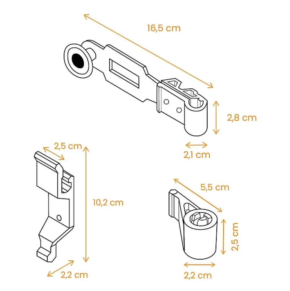 Tirard Volet Battant<Espagnolette, Kit complet, Blanc, Composite, pour Volet Battant, Ferrure de Volet