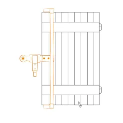 Tirard Volet Battant<Espagnolette, Kit complet, Blanc, Composite, pour Volet Battant, Ferrure de Volet